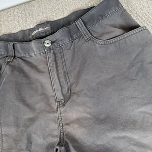 Eddie Bauer Travex Mens 35 X 30 Gray Performance Stretch Hiking Travel Pants